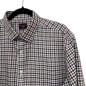 UNTUCKit Terravant Wrinkle Free Red and Blue Plaid Men’s Shirt XL